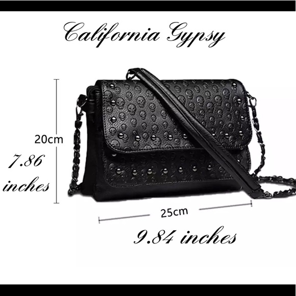 Large Studded Skull Crossbody Bag - Picture 9 of 10